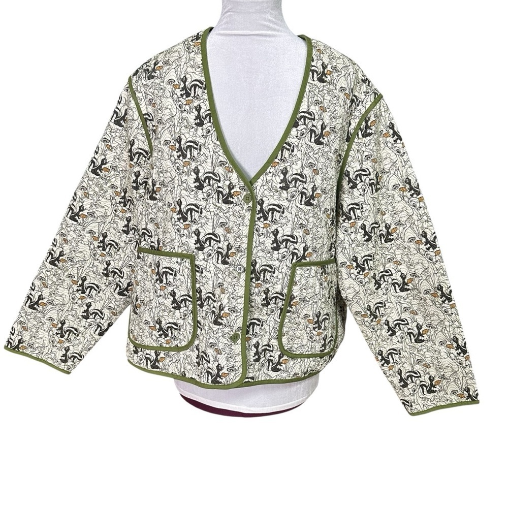 NWT Disney Parks Quilted Bambi Jacket For Adults. Size 1X